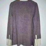 J.Crew Lavender V-Neck Sweater with Shirt Cuffs Photo 1