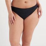 Time & Tru Plus 1X 16 18 Black Mid Rise Bikini Swim Bottoms NWT NEW Photo 0