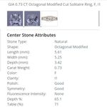 14k Gold Cushion Diamond Engagement Ring Silver Photo 8