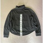 Adidas Pullover Sweatshirt Mock Neck Long Sleeve Athletic Top Black L Photo 3