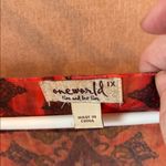 One World  Red and Purple sheer Patterned Blouse with stretch bottom 1X Photo 2