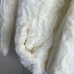 High Neck Faux Fur Textured Jacket Cream Sz Small Photo 9