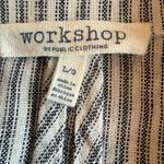 Workshop Republic Clothing  Linen Blend Striped Blazer Size Large Photo 5