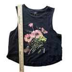 Levi's Black Floral Butterfly Graphic Tank Top Women's Medium Sleeveless Photo 5