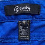 REWASH Y2K size 7 royal blue low rise ankle skinny zippered jeans Photo 3