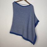 Talbots Blue Links Poncho Sweater Cozy Preppy NWT Size M/L Photo 1