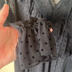 ZARA  sheer black ruffled dotted blouse Photo 3