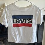 Levi's Levi’s Tee Crop Top Cotton White Shirt Small Photo 0