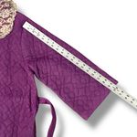 Vintage 60's Quilted Robe Womens Lrg Kodel Fiberfill Button Front Made In USA Purple Size L Photo 4