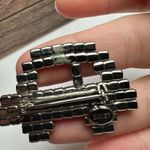 Bauer Rhinestone Car Blue & Black Vehicle Brooch Pin Vintage Signed Silver Photo 8