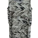 Style & Co NEW . Black Brown White Geometric Print Tiered Dress Artsy Lagenlook L Photo 0