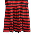 Gap Red Navy Stripe 3/4 Sleeve Fit Flare Dress Size 8 with Pockets Holiday Photo 3