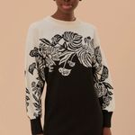 Farm Rio  Surreal Garden Knit Sweaterdress M Photo 0