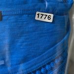 Talbots New Blue Cotton T-Shirt Dress with Crochet Neckline Detail Large Photo 7