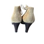 Anne Klein Size 9M Taupe Suede Ankle Booties With Lace-Up Design & 4" Heel Photo 2