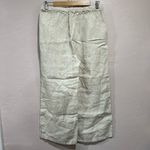 Sigrid Olsen  Linen Pants Natural Beige Cropped Size Medium Tie Waist Photo 4