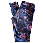 Lululemon  Wunder Under Legging Moody Mirage Berry Blue Floral Sz 8 Athleisure Photo 3
