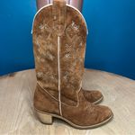 Wolverine Vintage  Suede Floral Heeled Western Cowgirl Boots Brown Womens Size 7 Photo 1