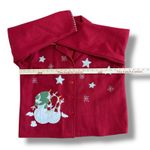 Take Two Red Wool Blend Holiday Jacket Snowman Embroidered Christmas Women’s L Size L Photo 2