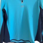 Reebok Women’s Play Dry Blue and Navy Panel Shirt Jacket Photo 2