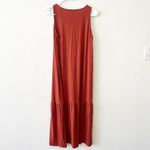 Eileen Fisher  Fine Jersey Tiered Sleeveless Midi Dress in Picante Red Size XS‎ Photo 5