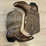 Dan Post  Python Leather Brown Metallic Cowboy Boots Size 6.5 Women’s Photo 1