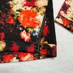 Women's Crewneck Floral Scuba Sweatshirt Size M Trendy Colorful Whimsigoth Red Size M Photo 3