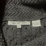 eight eight eight  Charcoal Gray Cowl Neck Cable Knit Sweater Dress Photo 5