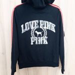 Y2K PINK Victorias Secret Womens Hoodie Size S Black Full Zip Sporty Bling Dog Photo 0