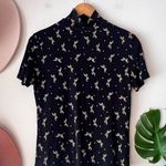 Susan Lawrence Vintage slinky bow mockneck blouse Women’s SIZE MEDIUM demure Y2K Photo 0