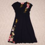 JWLA Johnny Was Y2K Embroidered Dress Black Sz Small Photo 4