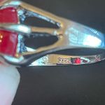 Red sapphire S925 silver ring size 9.75 Photo 5