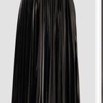 Olivaceous Olivacious Black Midi Pleated Leather Skirt Small Photo 1