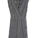 Anthropologie Saturday Sunday Navy White Striped Cotton Crossover Dress S Photo 0
