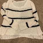 Garage  Black and White Striped Sweater Photo 0