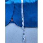 Oleg Cassini T6 1980s Vintage Cerulean Blue V Neck Blazer Jacket Colombia Photo 4