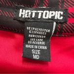 Hot Topic Black and Red Plaid Skirt with Zipper Punk Emo size M Photo 1