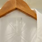 Norma Kamali  Super Oversized Boyfriend Shirt Flared Mini Dress in White Medium Photo 6