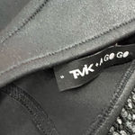 Tavik Faux Leather bandeau bikini top strapless, NWOT, Sz Small Black Photo 2