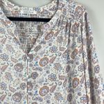 Rose + Olive  Tunic Top Women‎ 1X White Floral Lightweight Smocked Flowy Peasant Photo 1