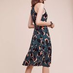 Elliatt Anthropologie  teal coral geometric leopard Haulter dress Photo 2