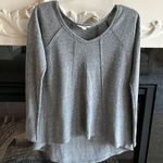 Sun & Shadow Waffle Top Gray Flowy Lightweight High Low Womens Small Photo 0