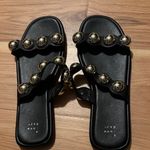 A New Day Black Sandals with Gold Accents Sz10 Photo 1