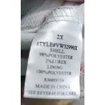 Adrienne Vittadini  Blouse Womens 2X Pink Floral Sheer Bubble Hem V-Neck‎ Chain Photo 5