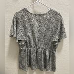 SheIn Plus Dalmatian Print Butterfly Sleeve Blouse Photo 1