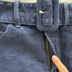 Good American  70’s Icon dark wash Denim Belted Mini Skirt, size 6/28 biker Photo 8