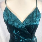 Lulus Cabaret Forest Green Velvet Wrap Dress Size Large Photo 5
