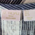 Saint Tropez West St. Tropez West Navy and White Linen Mini Dress Size 2 Navy Linen Dress Photo 6