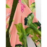 Farm Rio X Anthropologie Jumpsuit Womens XL Deep V Pink Palm Leaf Banana Photo 6