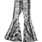 Womens White Black NEW Snakeskin Western Flare Leggings Pants Snake Print Sz 2X Photo 0